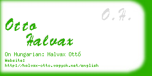 otto halvax business card